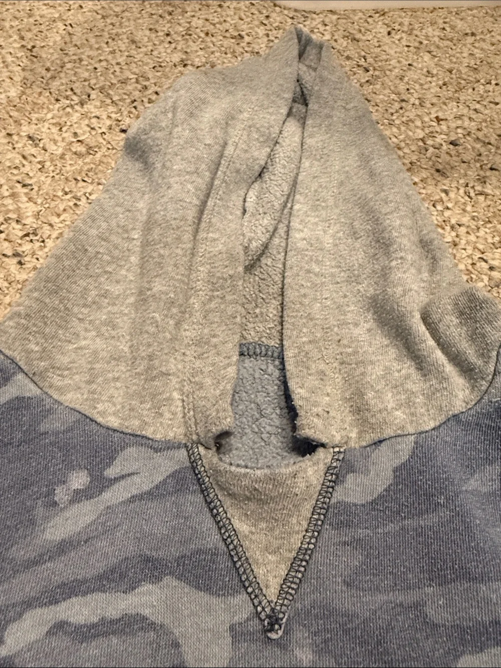 Vintage Havana Kids Hooded Pajama Set in Grey Blue Camo